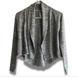 Girl’s, Cardigan, 90 degree by reflex, Medium (10), Gray & light blue